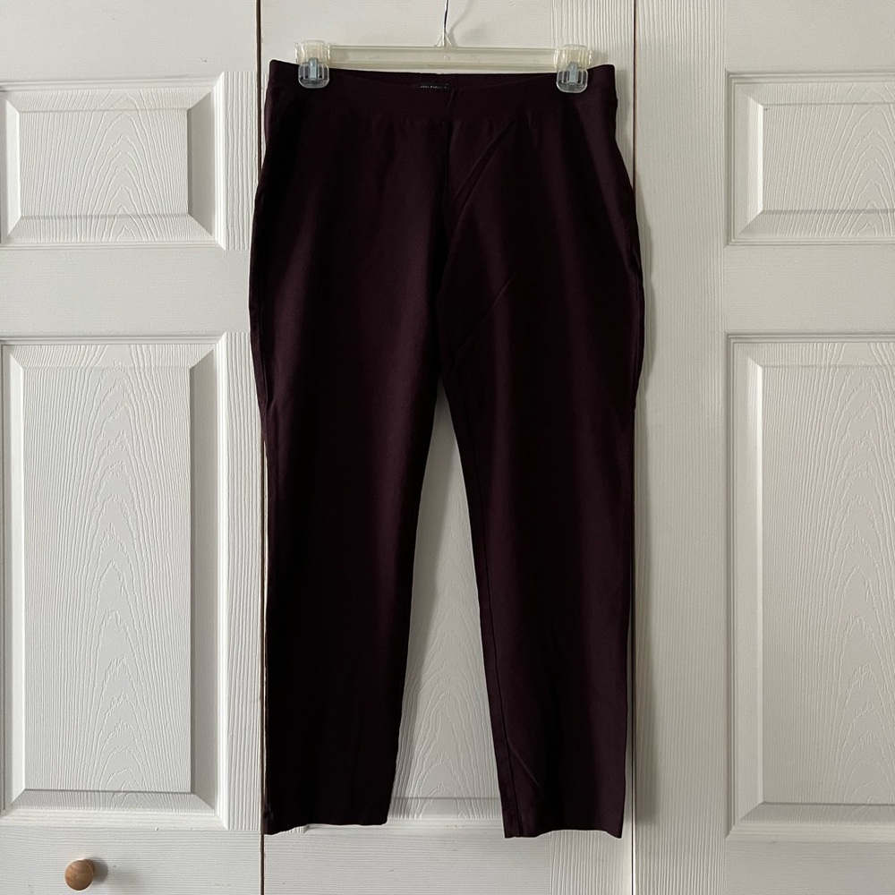 NWOT — Eileen Fisher Washable Stretch Crepe Pant in Plum Color